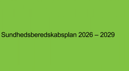 Sundhedsberedskabsplan 2026 - 2029